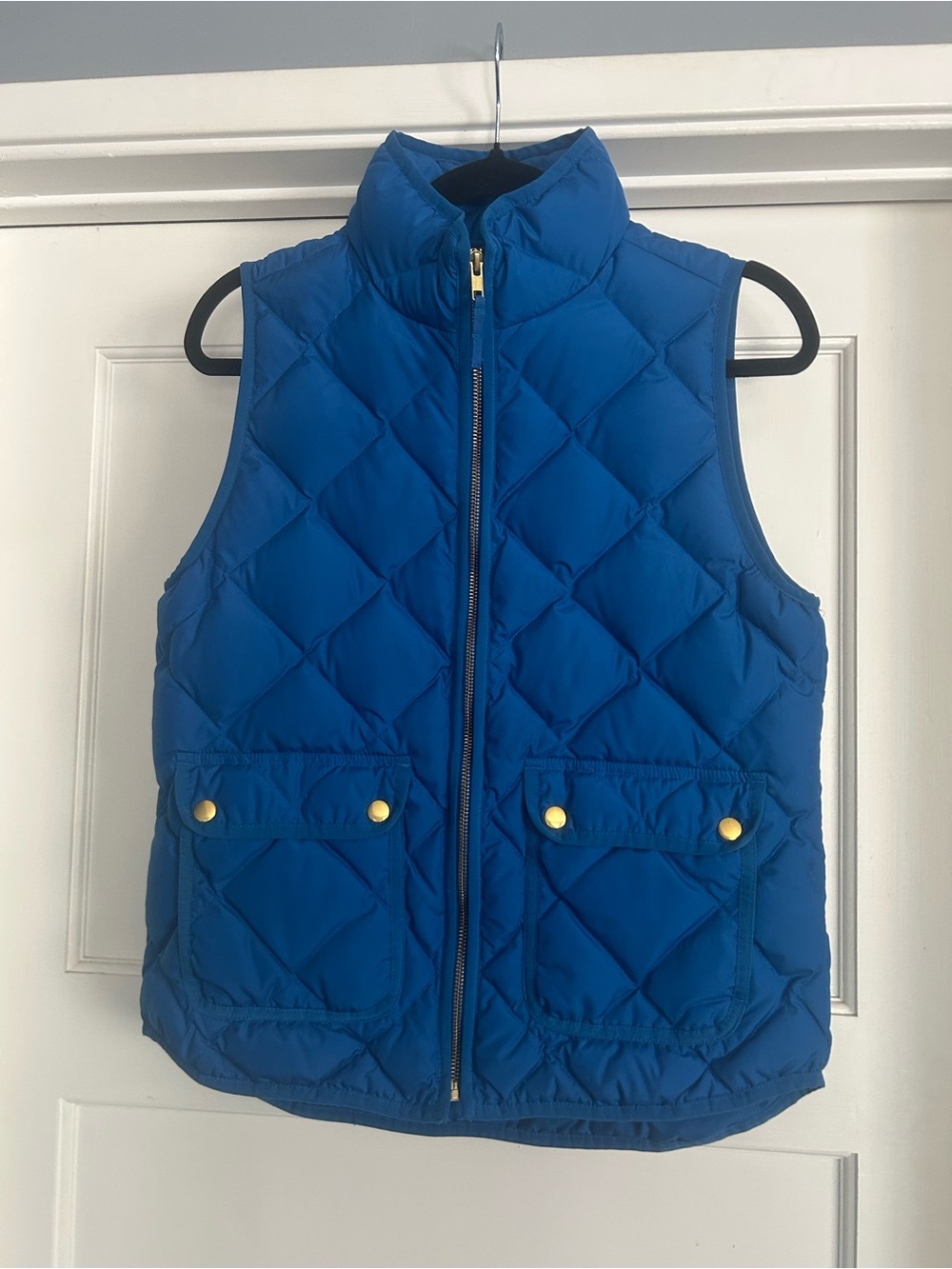 J Crew Women’s Blue Excursion Quilted Down Puffer Vest Size Small